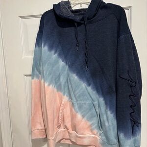 Victoria's Secret Navy and Pastel Tie-Dye Hoodie